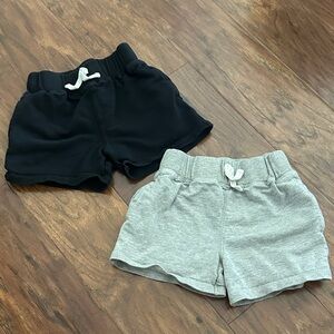 Kids Casual Shorts Set - Black and Gray
